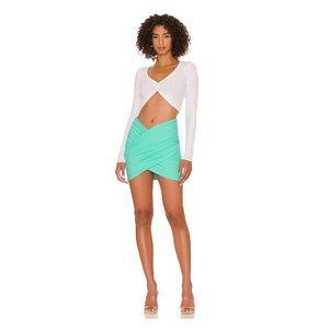 Superdown Lessie V Ruched Mini Skirt Sz Small